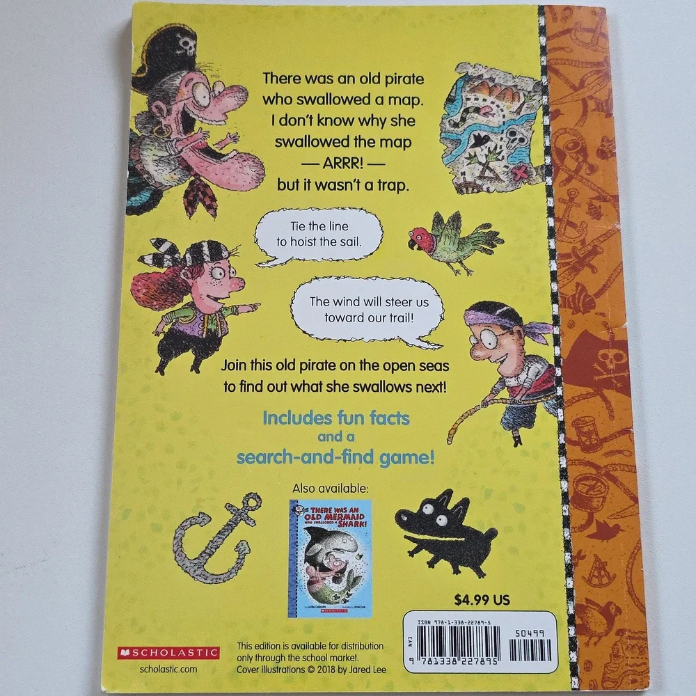 Children's Book Set - I Know an Old Lady - Pirate, Pie, Shell, And Vintage